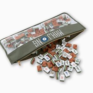 OH MY Mahjong -  Forest Green Storage Tile Zippered Case/Bag